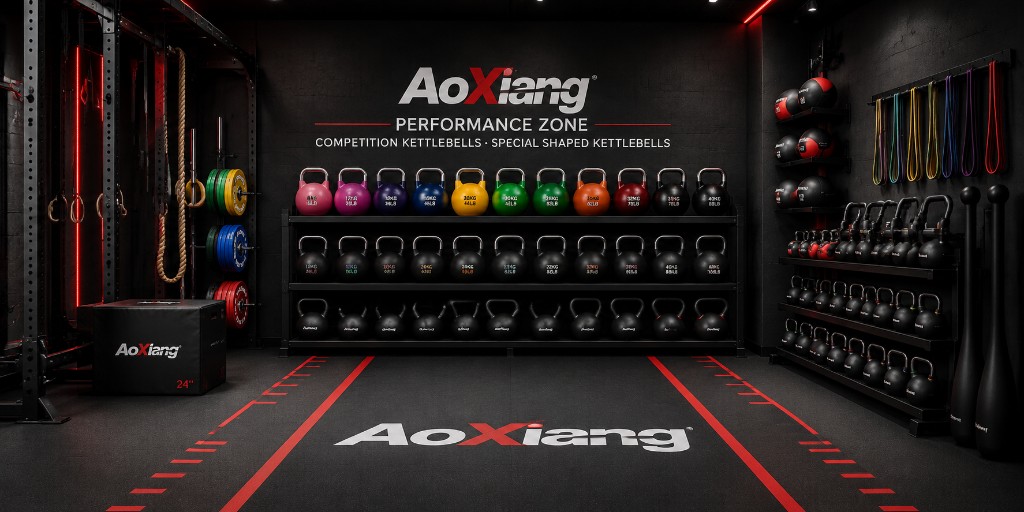 AoXiang performance zone with competition and special shaped kettlebells
