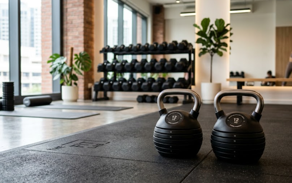 Space-Saving Adjustable PU Kettlebells for Small Gyms & Studios(图1)