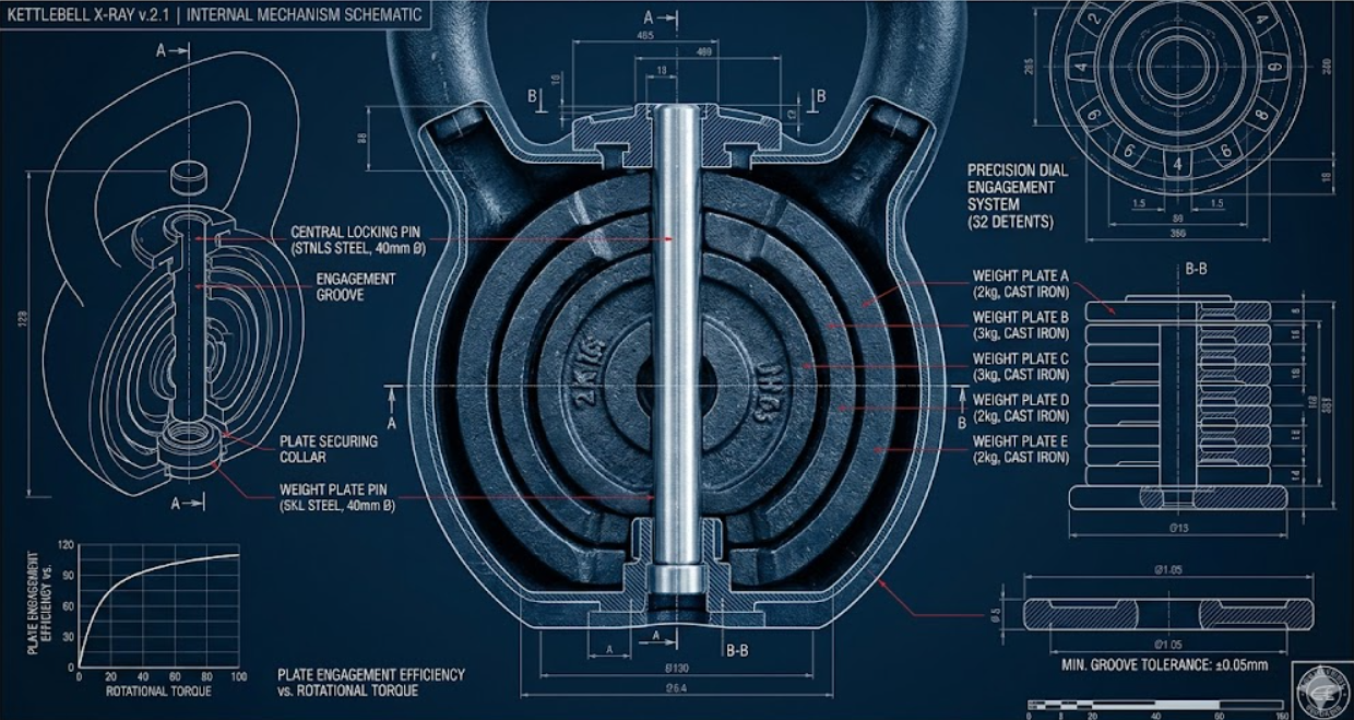 All-in-One Adjustable Kettlebell: Quick Weight Selection Guide for Commercial Procurement(图2)